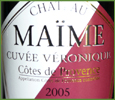 Chteau Mame AOC Cuve Veronique 2005
